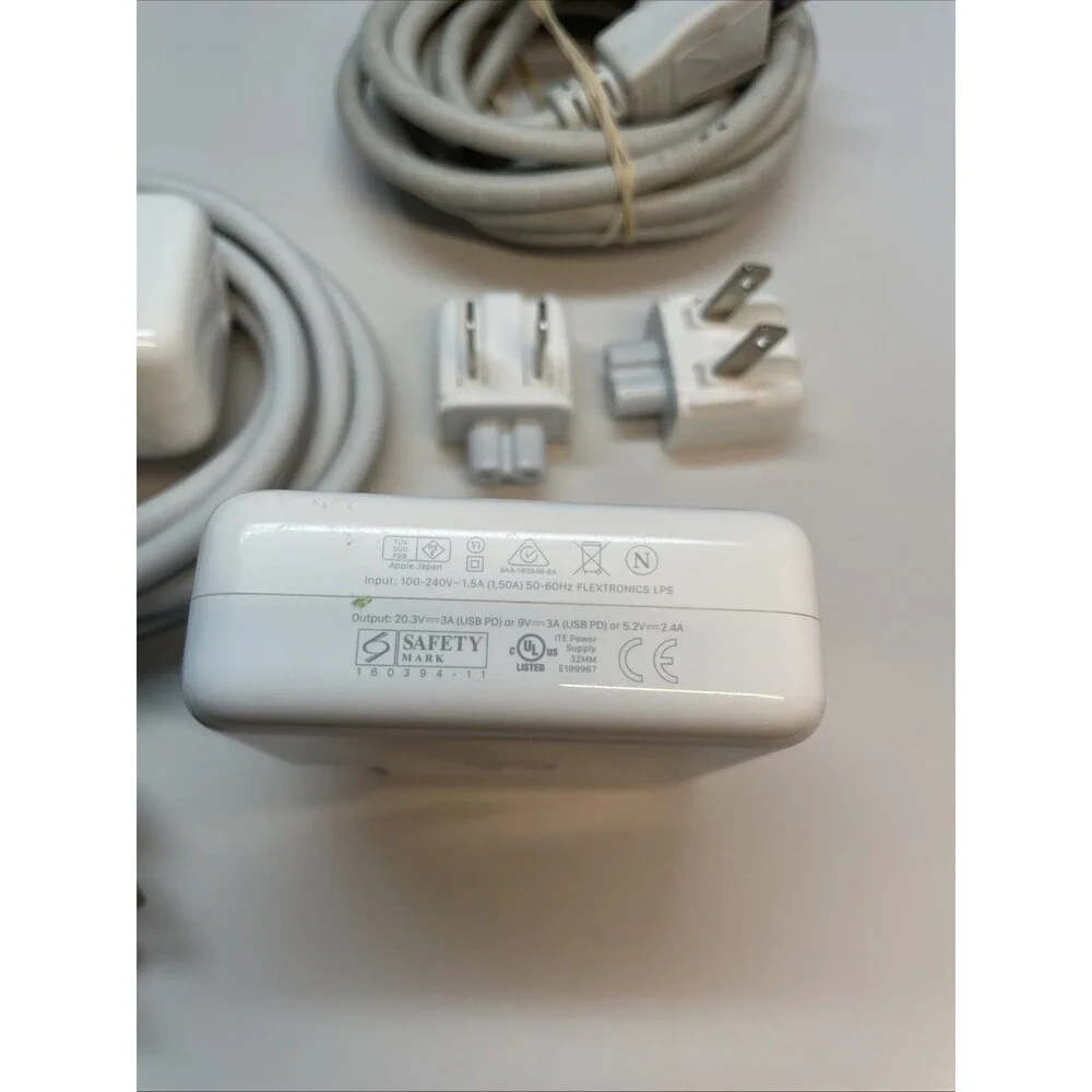 Genuine Apple A1718 Power Adapter Bundle - Charger, Extension Cords & Plugs